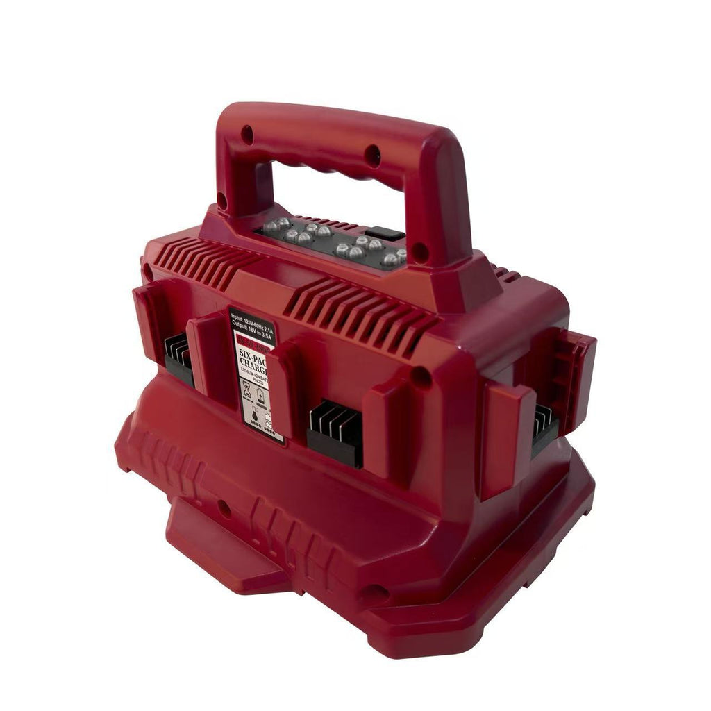 6-port 18V multi-brand power tool battery charger