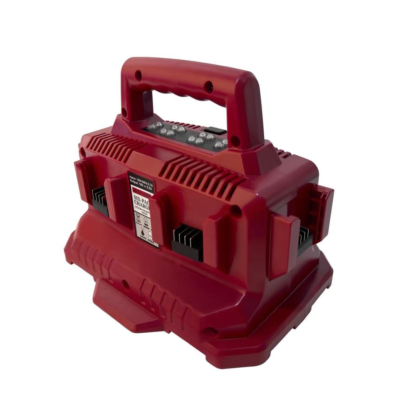 6-port 18V multi-brand power tool battery charger