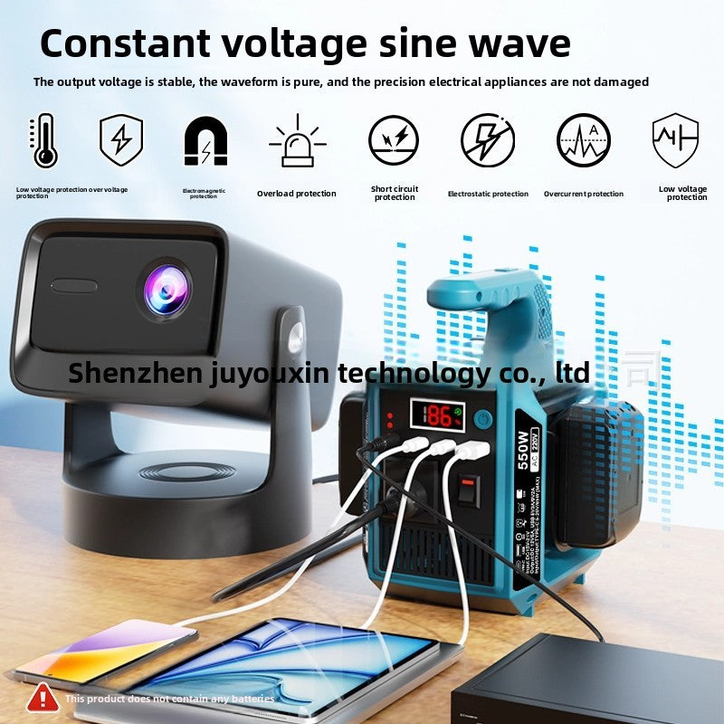550W pure sine wave inverter for 18V-21V power tool batteries