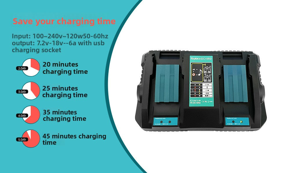 Makita DC18RD 14.4V-18V battery charger - view 12