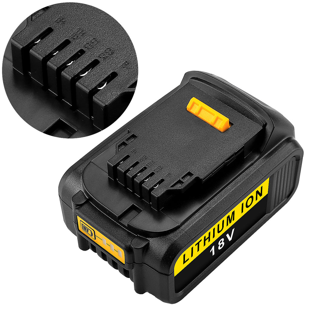 Dewalt DCB180 Compatible Battery Showing Capacity Label