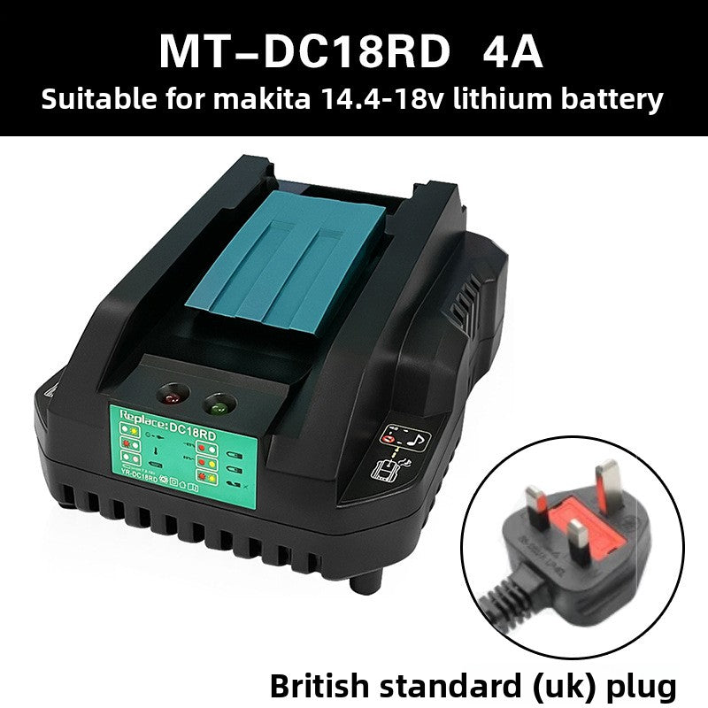 Makita battery charger DC18RC packing box side details
