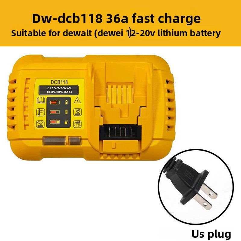 Dewalt 3A fast charger back panel with cooling fan