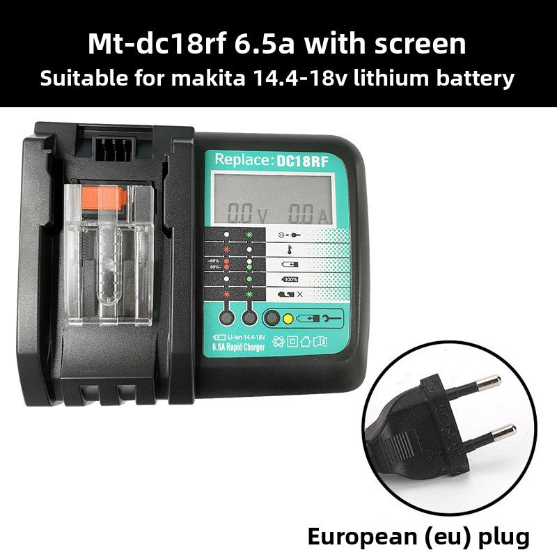 DC18RC charger with USB port 3A output front