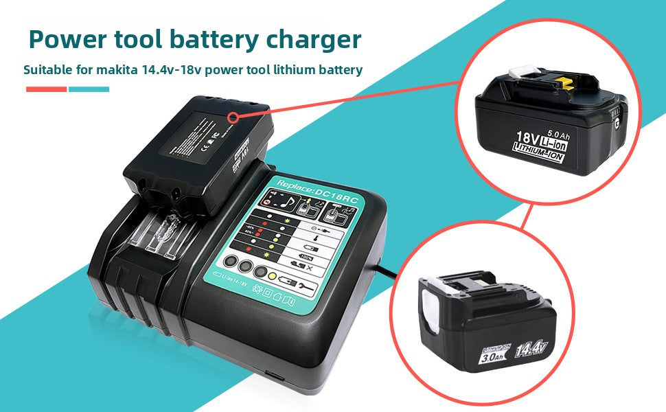 DC18RC 3A charger feature multi-point copper interface
