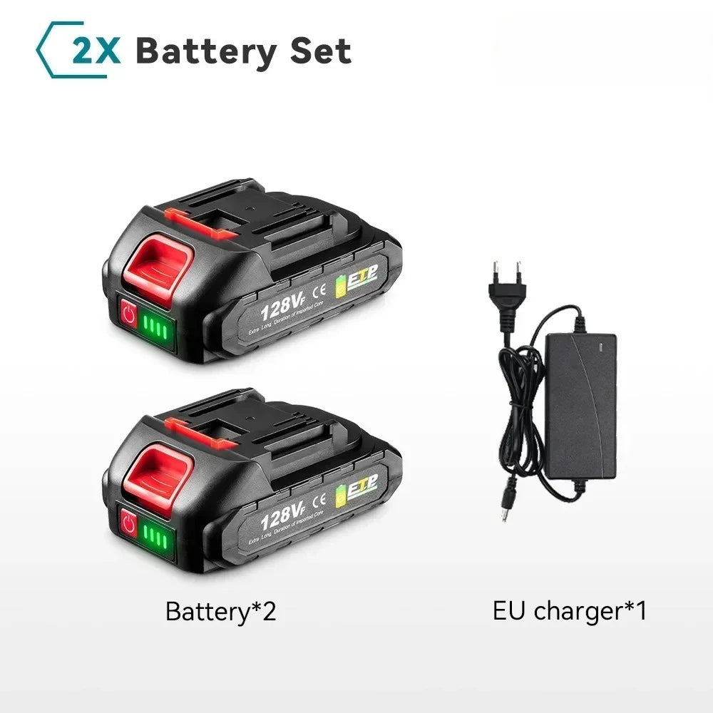 10000-20000mAh 20V 128vf 388vf 928vf Lithium Battery Compatible with 21V Power Tools, Electric Saw, Angle Grinder & Impact Wrench