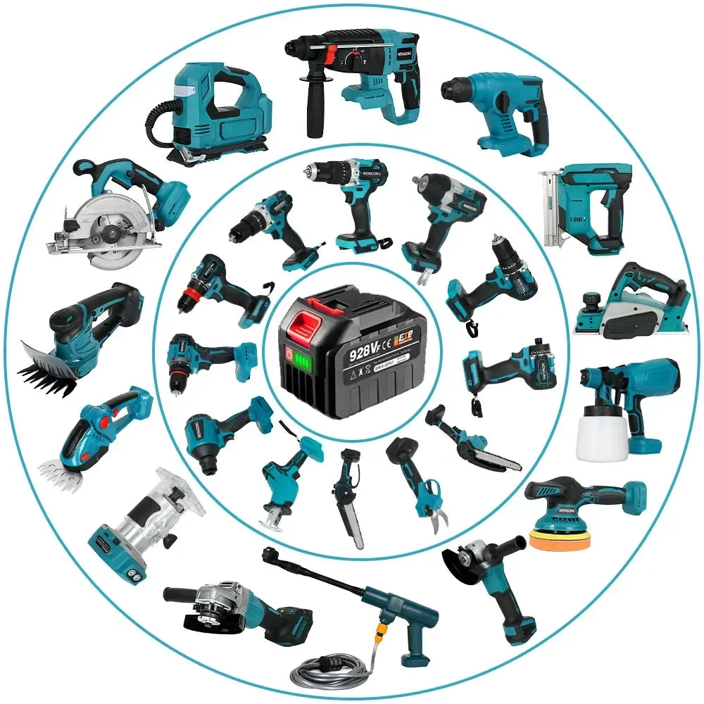 928VF 20V 22500mAh Rechargeable Lithium Ion Battery - High Capacity for Electric Chainsaw, Drill & Wrench Power Tools