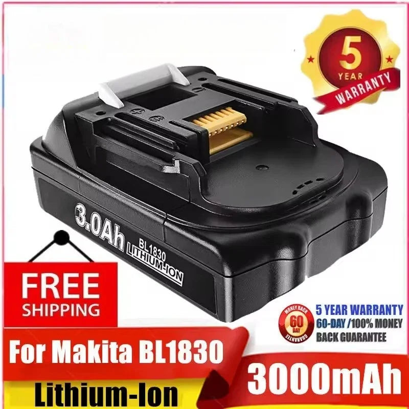 18V 3.0Ah Lithium-Ion Battery for BL1815 BL1830 BL1850 BL1860 LXT400 194205-3 Models