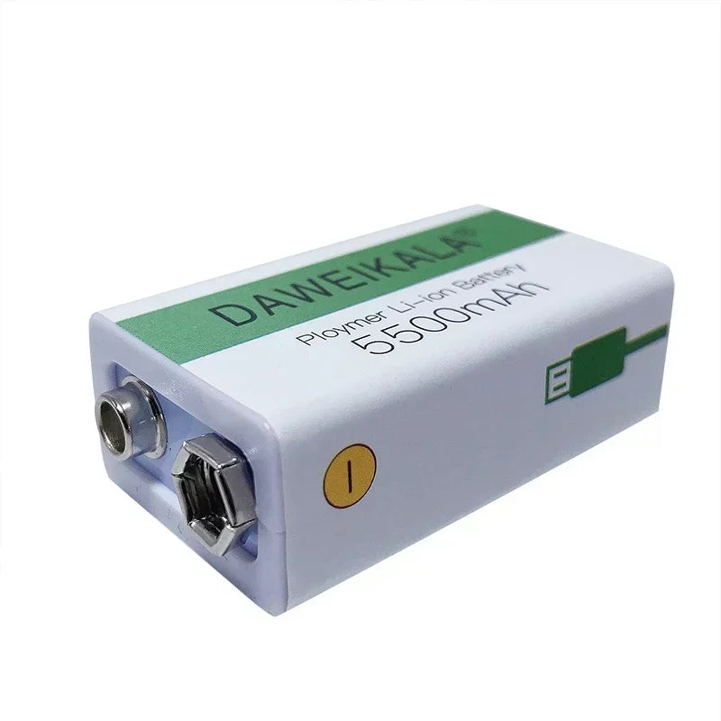 9V 5500mAh Rechargeable Li-ion Battery with Micro USB Charging Cable - product image 4