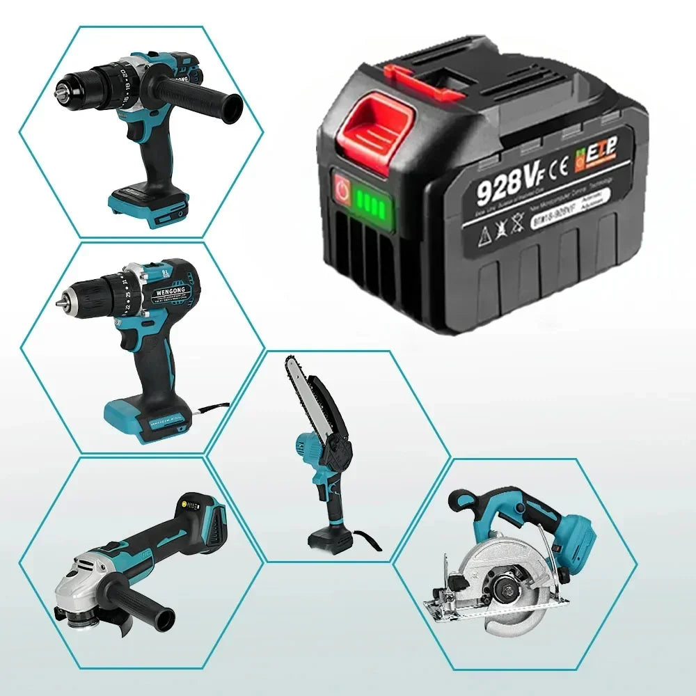 928VF 20V 22500mAh Rechargeable Lithium Ion Battery - High Capacity for Electric Chainsaw, Drill & Wrench Power Tools