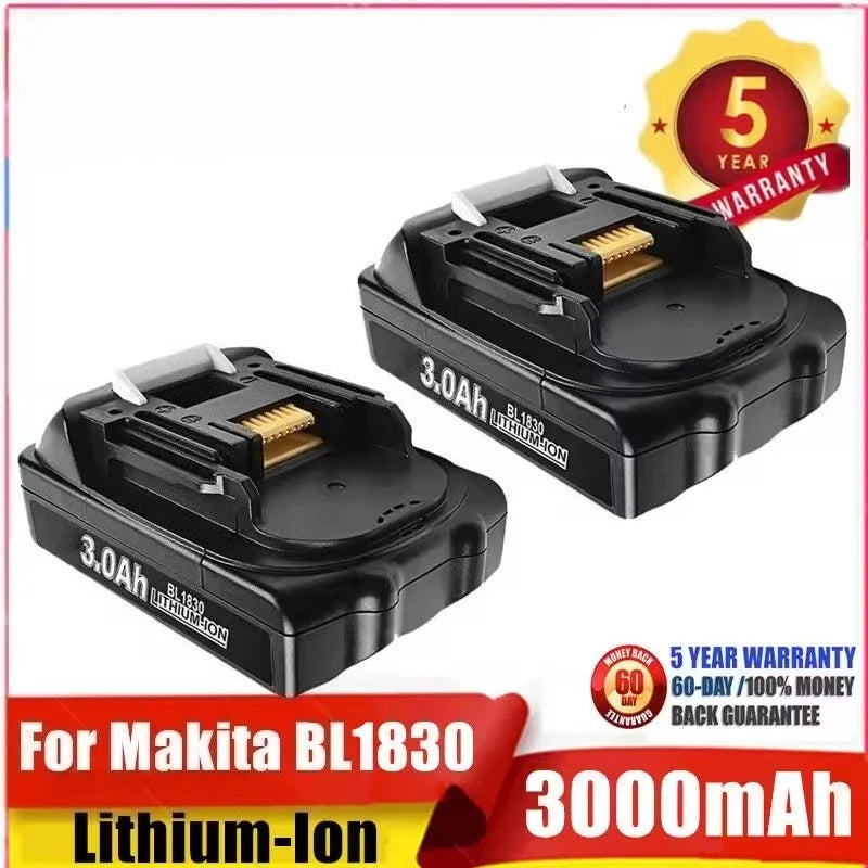 18V 3.0Ah Lithium-Ion Battery for BL1815 BL1830 BL1850 BL1860 LXT400 194205-3 Models