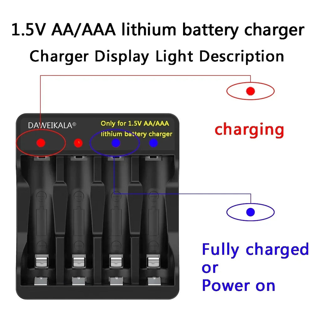 AA Battery 1.5v Li-ion AA Rechargeable Battery 9800mWh AA Lithium-ion Battery for remote control mouse small fan Electric toy