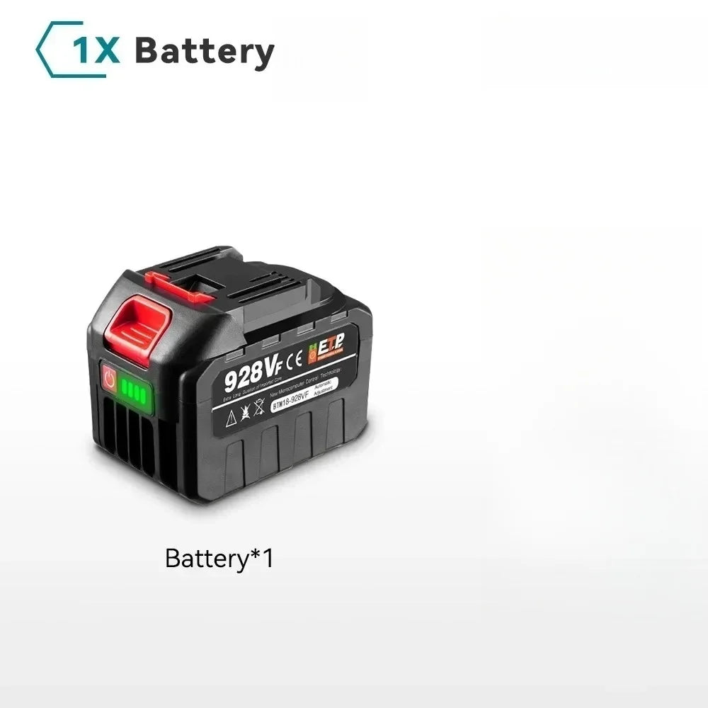 10000-20000mAh 20V 128vf 388vf 928vf Lithium Battery Compatible with 21V Power Tools, Electric Saw, Angle Grinder & Impact Wrench