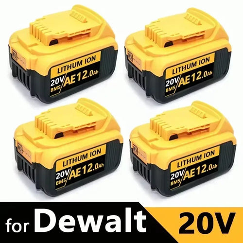 BattGlobal 20V 5.0Ah 6.0Ah 9.0Ah replacement battery for Dewalt DCB203 DCB206 - side view