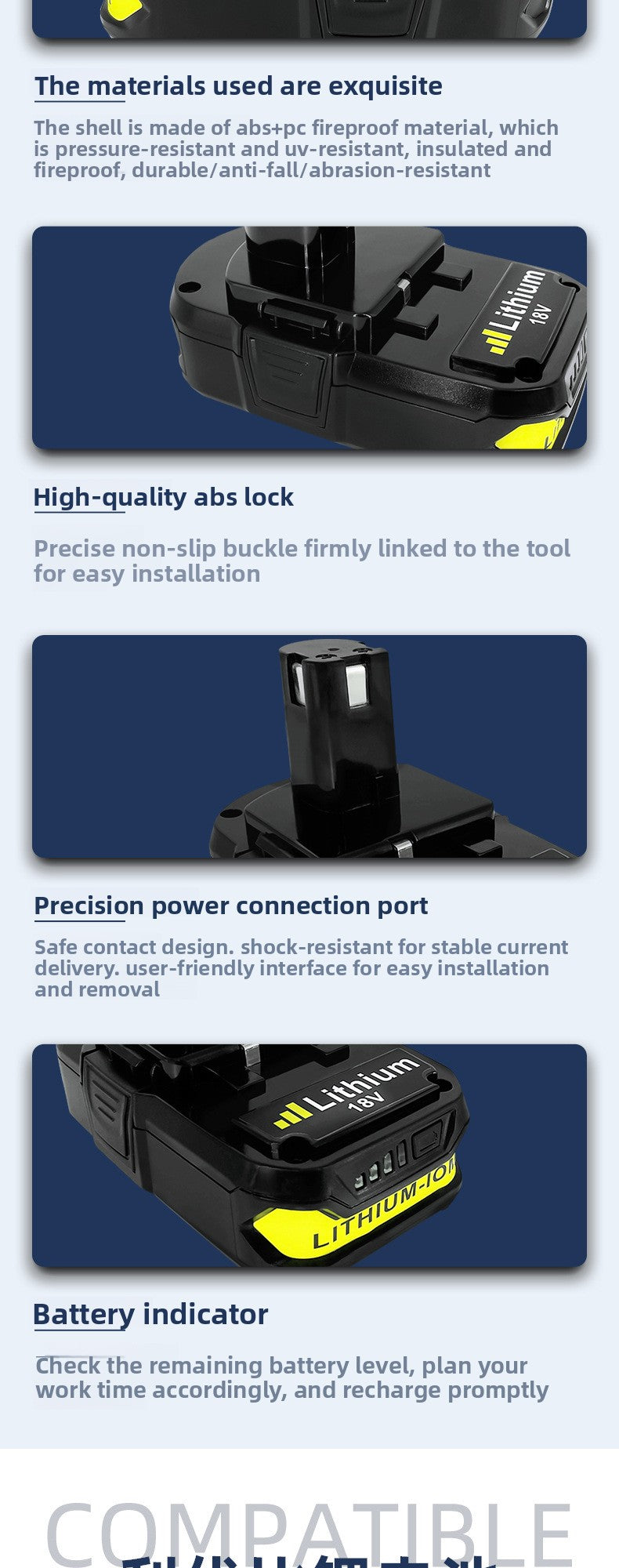 LiYouBi P107 P108 18V battery pack - view 14