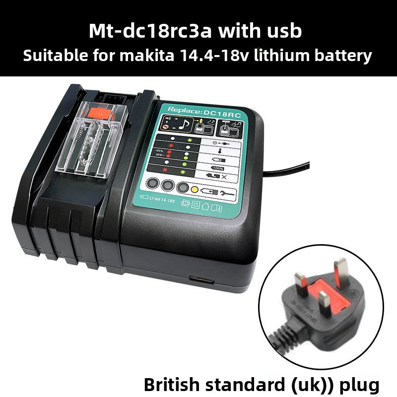 Makita 14.4V lithium battery charger safety features