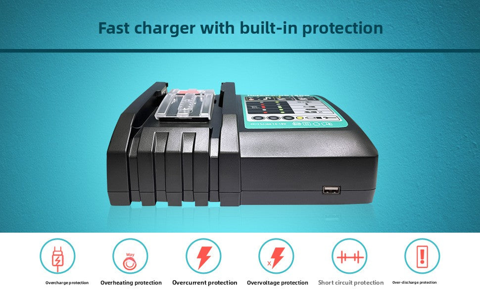 Makita lithium battery charger DC18RC USB music prompt
