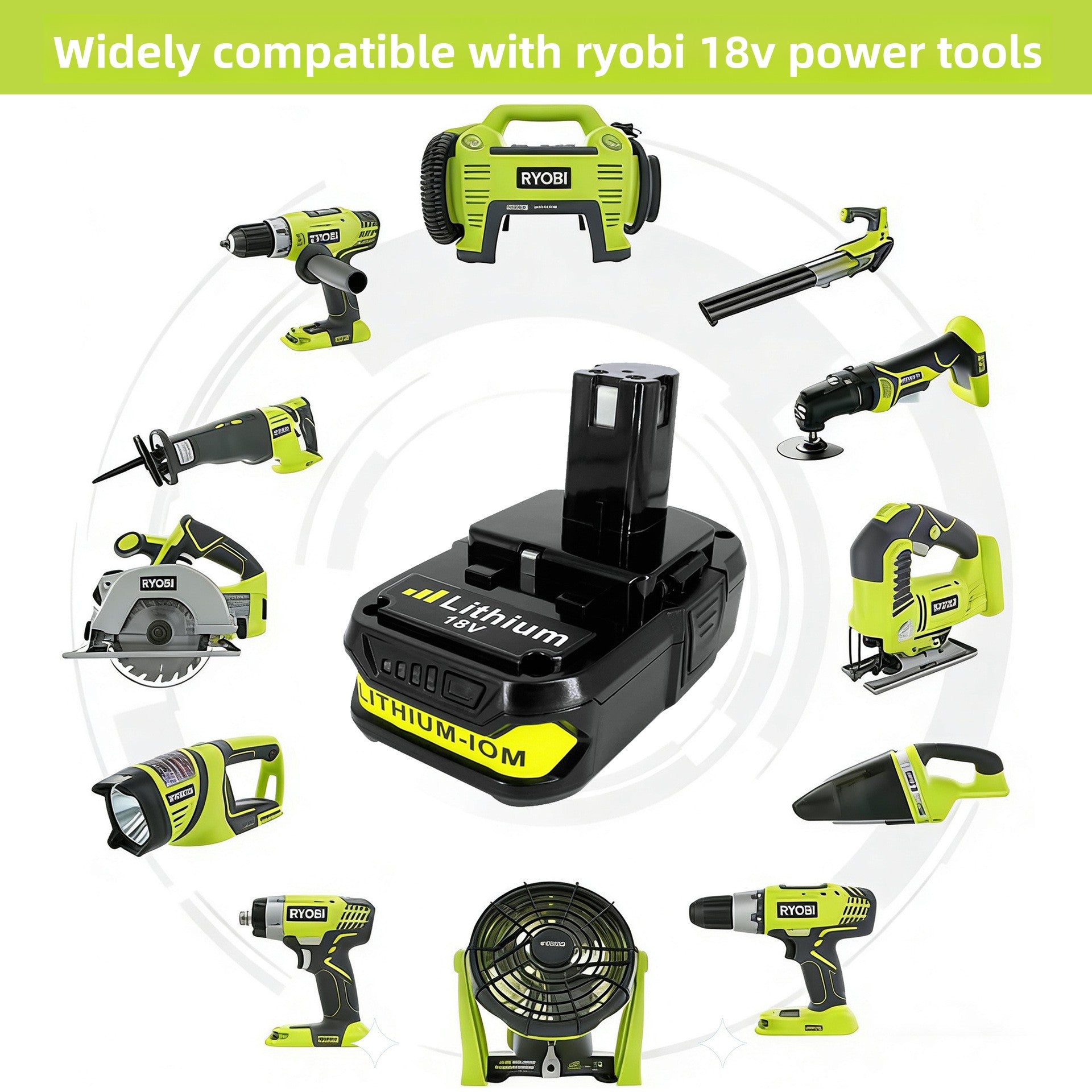 LiYouBi P107 P108 18V compatible power tool battery pack