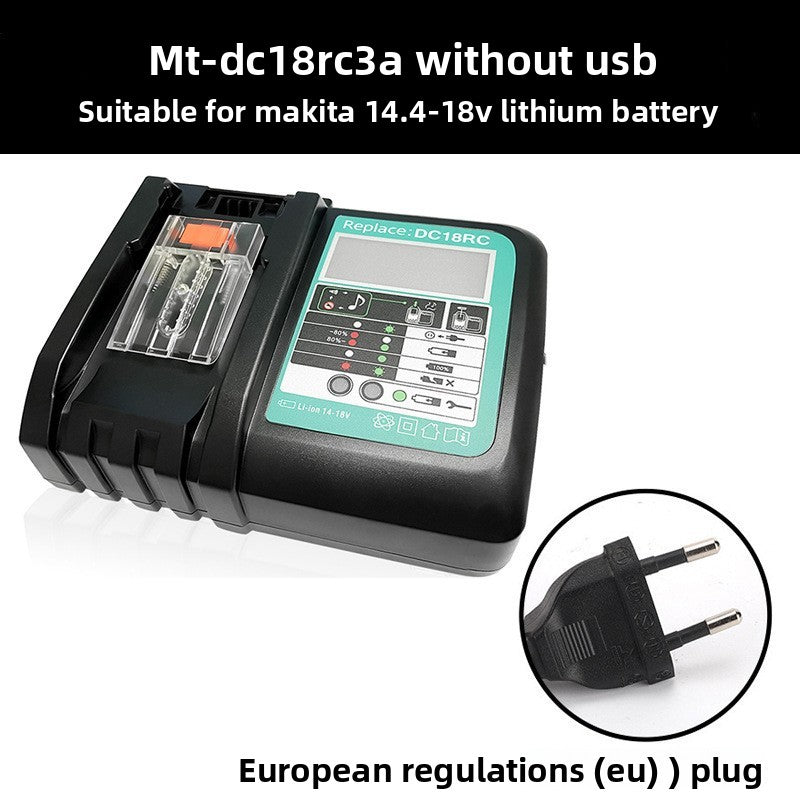 DC18RC charger product dimensions 220x100x160mm