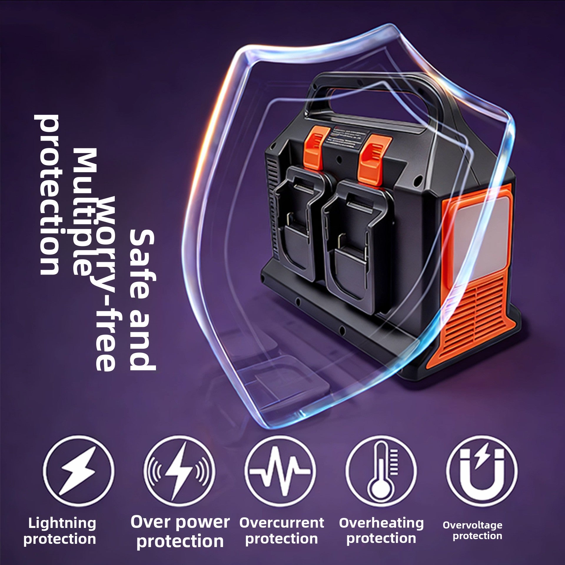 four channel sine wave battery inverter for 18-20V power tools