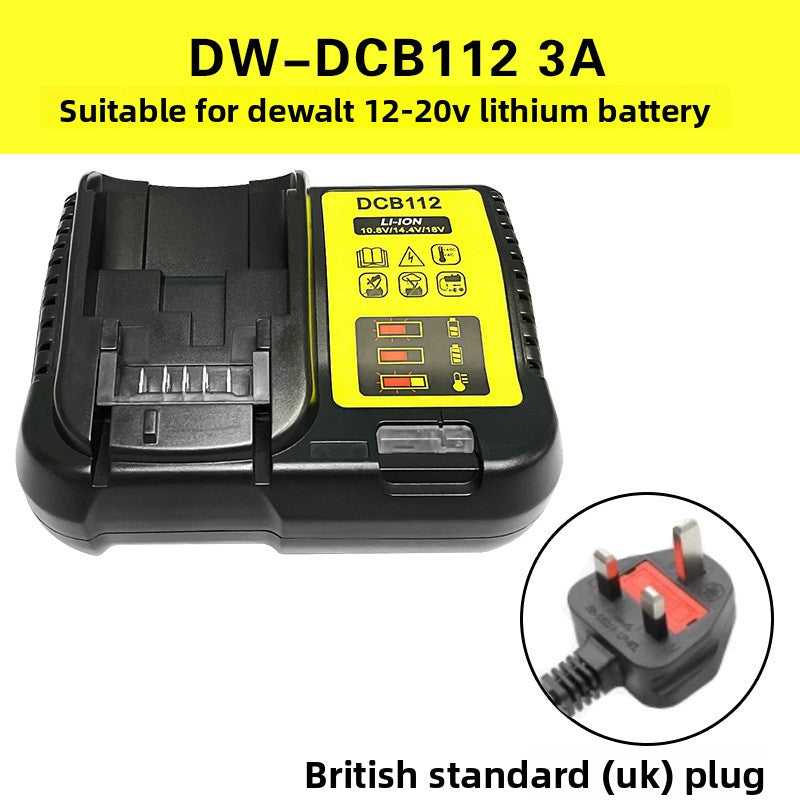 DCB112 charger front panel with LED display
