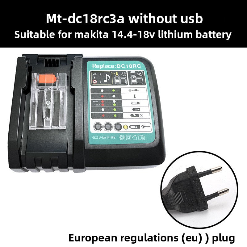 DC18RC lithium ion charger 3A output specifications