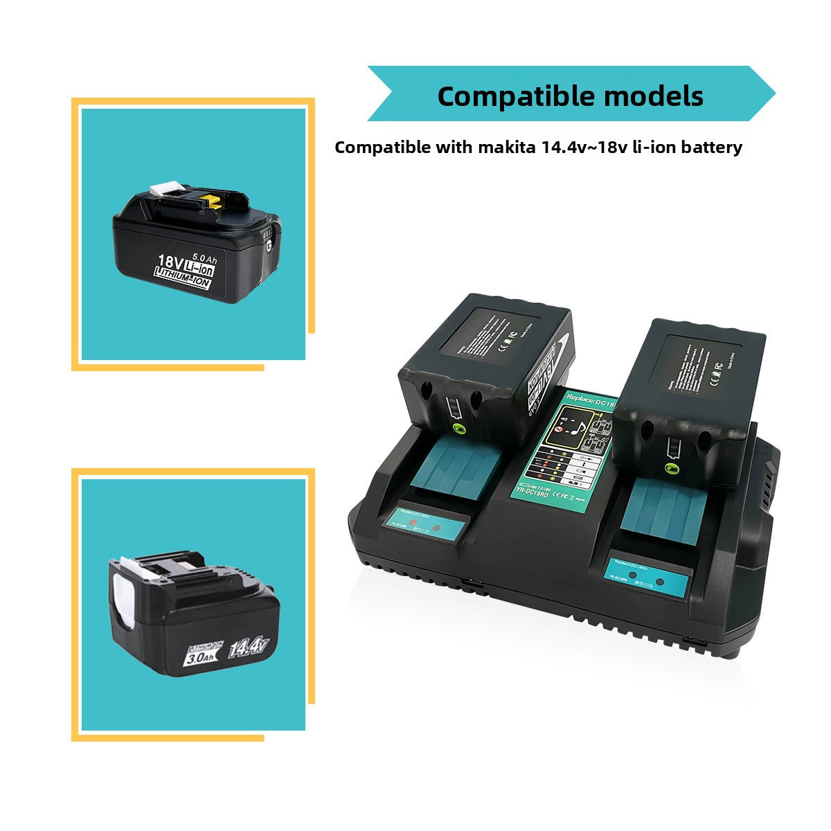 Makita DC18RD dual four port 6A 12A battery charger